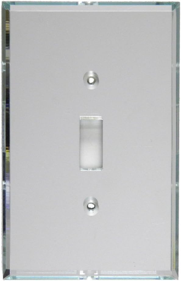 GlassAlike® 5 Gang Toggle/Switch | Premium 3/16" Thick Acrylic Mirror Wall Plate Cover with Gasket/Frame for Flush Mount | Oversized 11-7/16" x 6" | Looks Like Glass Mirror Only Better