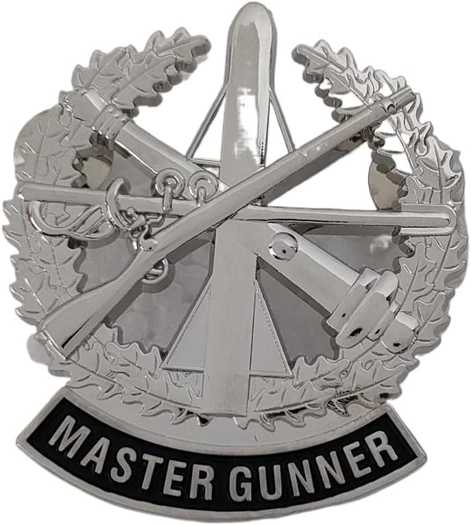 Reproduction US MASTER GUNNER SILVER INSIGNIA IDENTIFICATION BADGE ASU POCKET INSIGNIA