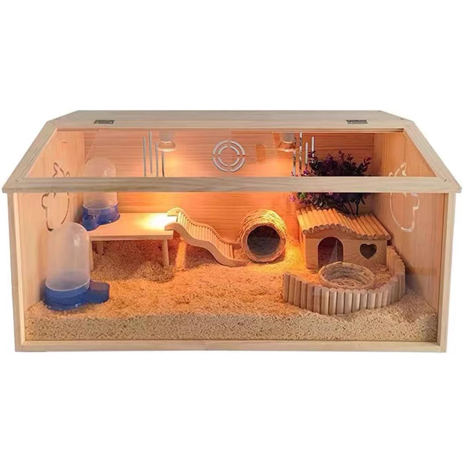 Jaula Para Hámster Y área De Juegos Para Hábitat Con Parte Superior Que Se Puede Abrir Jaula Para Hámster Y área De Juegos Para Hábitat Para Conejos, Cobayas Y Pollos Rutin Jaula Gran(Size:80x40x40cm)