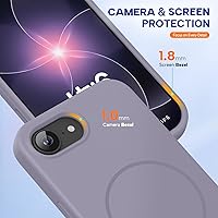 Vista 465 de Miracase Funda diseñada para iPhone 13 Pro Max con protector de pantalla, [forro de microfibra suave antiarañazos], funda protectora de silicona