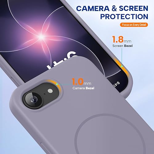 Miniatura 465 de Miracase Funda diseñada para iPhone 13 Pro Max con protector de pantalla, [forro de microfibra suave antiarañazos], funda protectora de silicona