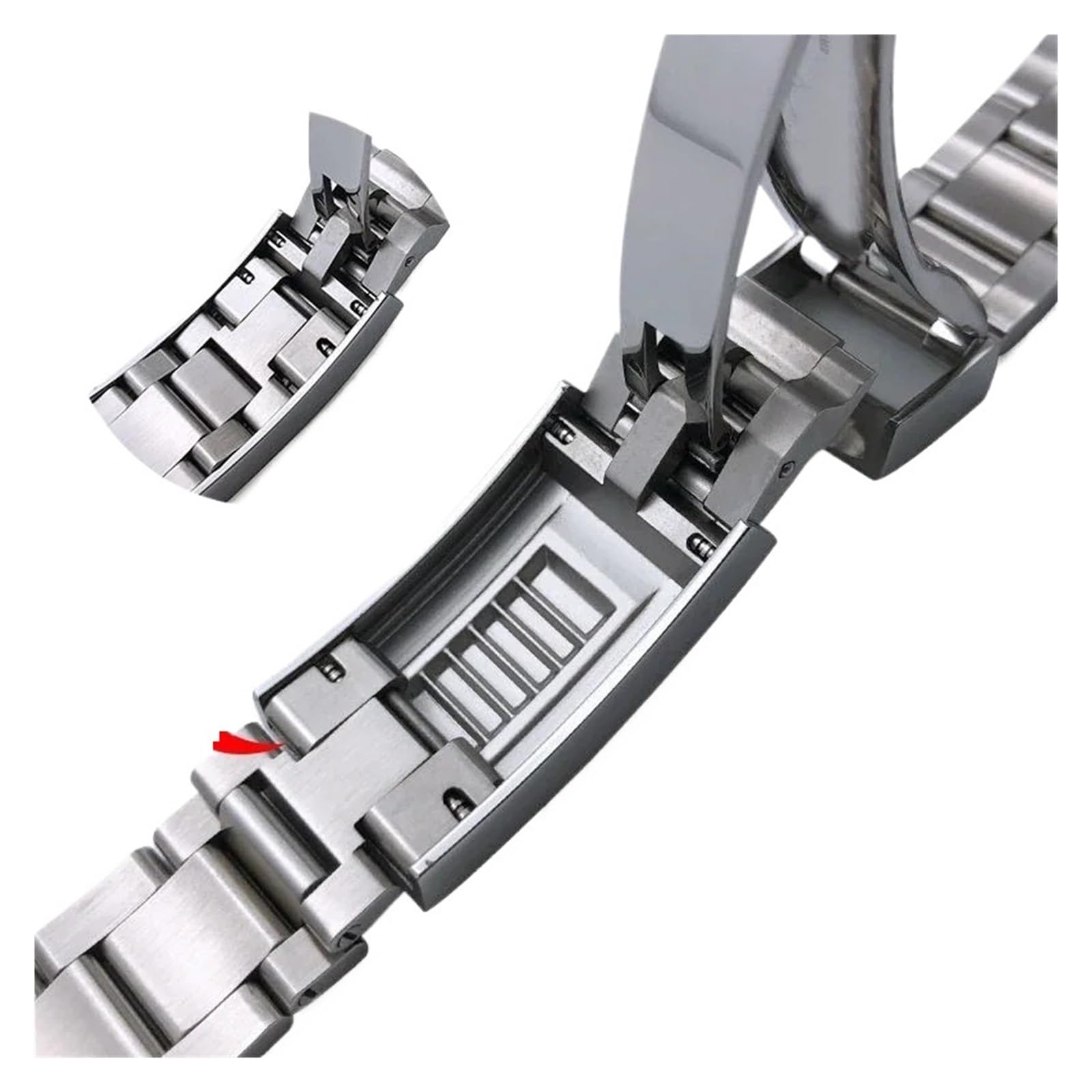 Générique Compatible avec Rolex SUBMARINER Yacht-Master GMT Bracelet de montre, fermoir Glidelock, en acier inoxydable 20mm 21mm