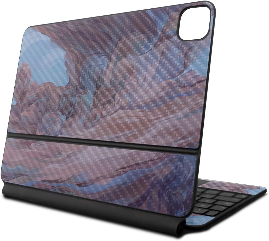 Carbon Fiber Skin Compatible with Apple Magic Keyboard for iPad Pro 13‑inch (M4) 2024 - Monsoon - Premium 3M Vinyl Protective Wrap Decal Cover - Easy to Apply | Crafted in The USA by MightySkins