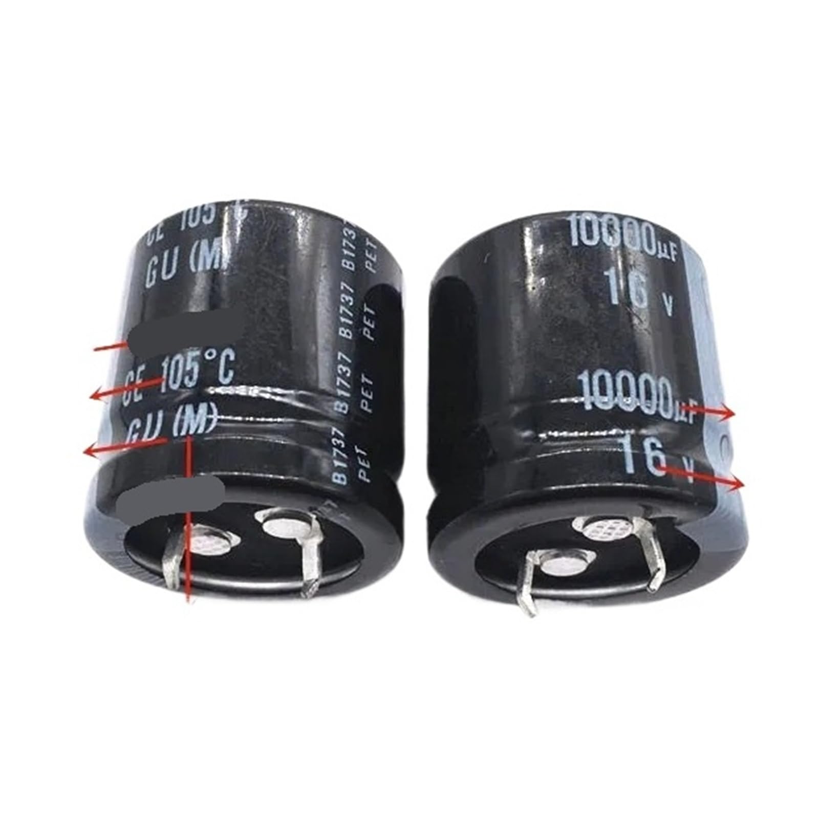 Condensateurs GU 10000uf 16v de haute capacité pour stabiliser le courant
