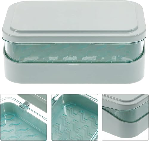 Miniatura 6 de DOITOOL Soporte de jabón abatible con tapa de drenaje, contenedor compacto de barra de jabón de 5 x 3 pulgadas para baño, cocina, caja de ahorro de