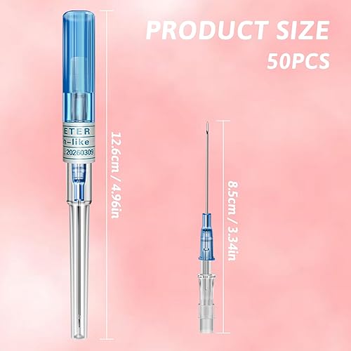 Miniatura 17 de combofix Agujas de perforación de catéter IV 20G – 6 agujas huecas de catéter para oreja, nariz, ombligo, pezón, labio, calidad profesional