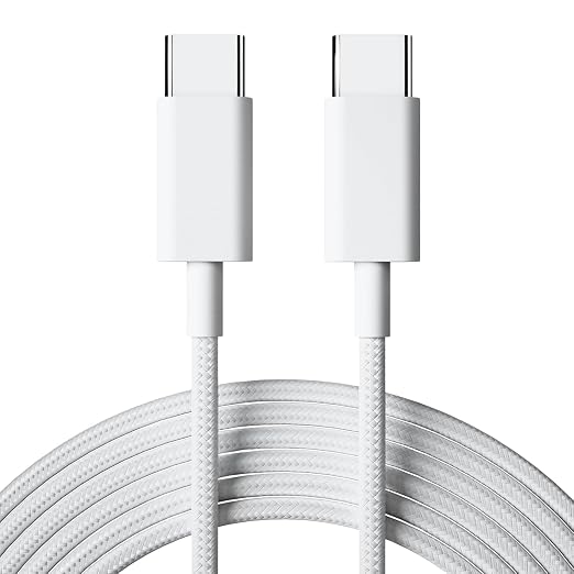 Basesailor 80W USB C to Type C Nylon Braided Charger Cable [MFi Certified, 6 months WARRANTY*] Fast PD Charging Compatible for iPhone 16/16e/15/Pro/Max Series/MacBook & Other USB Type C Devices