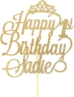 Atelier Elegance Personalized One Cake Topper, 1st Birthday Cake Topper, One Cake Topper