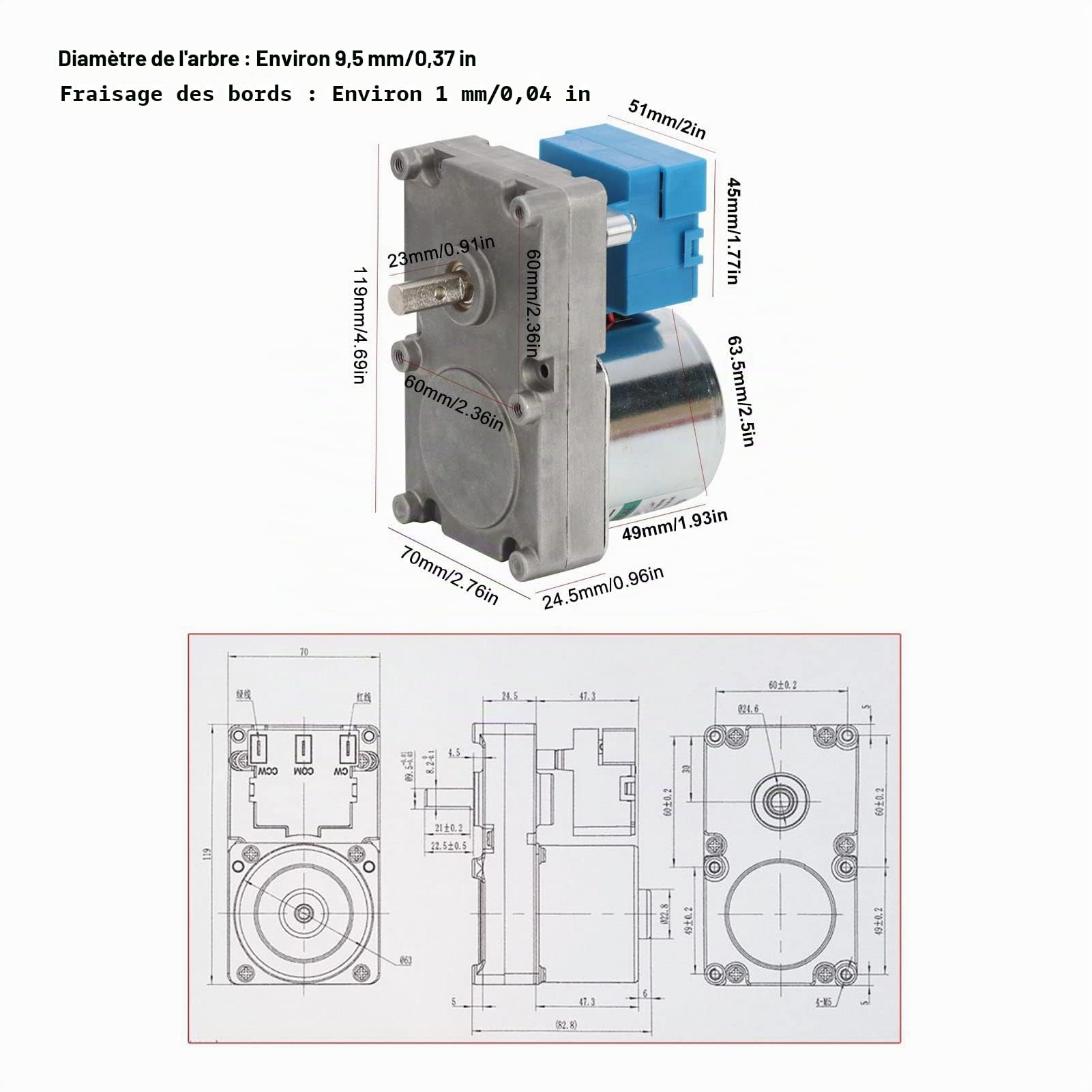 Moteur à Pellets, (2r/min)
