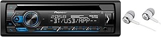 Pioneer DEH-S4200BT Single-DIN in-Dash CD AM/FM Receiver MIXTRAX, Bluetooth Dual Phone Connection, USB, Spotify, Pandora, iPhone and Android Music Support, Smart Sync App/with Alphasonik Earbuds