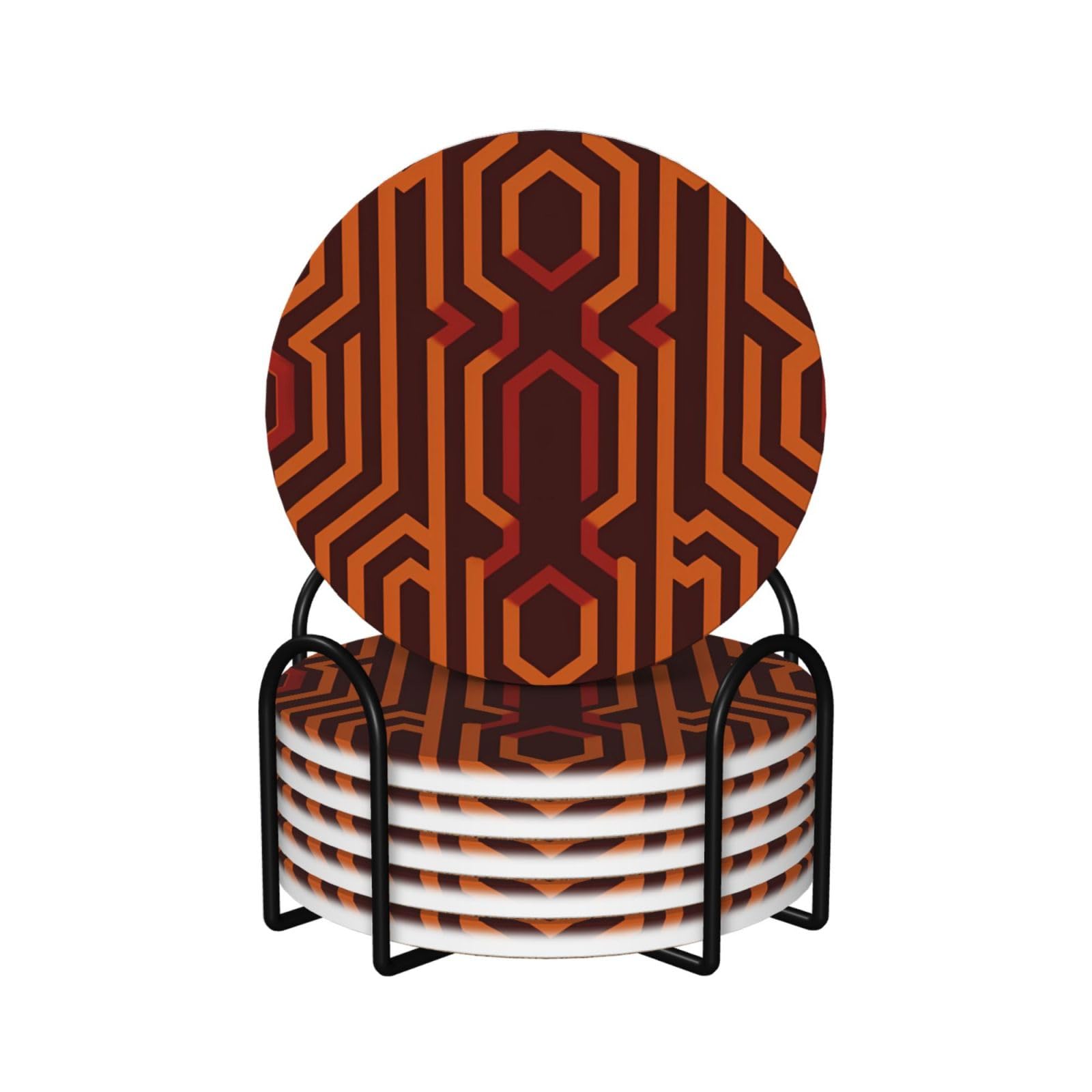 Dessous de verre en céramique x6 avec support pour protéger votre table basse