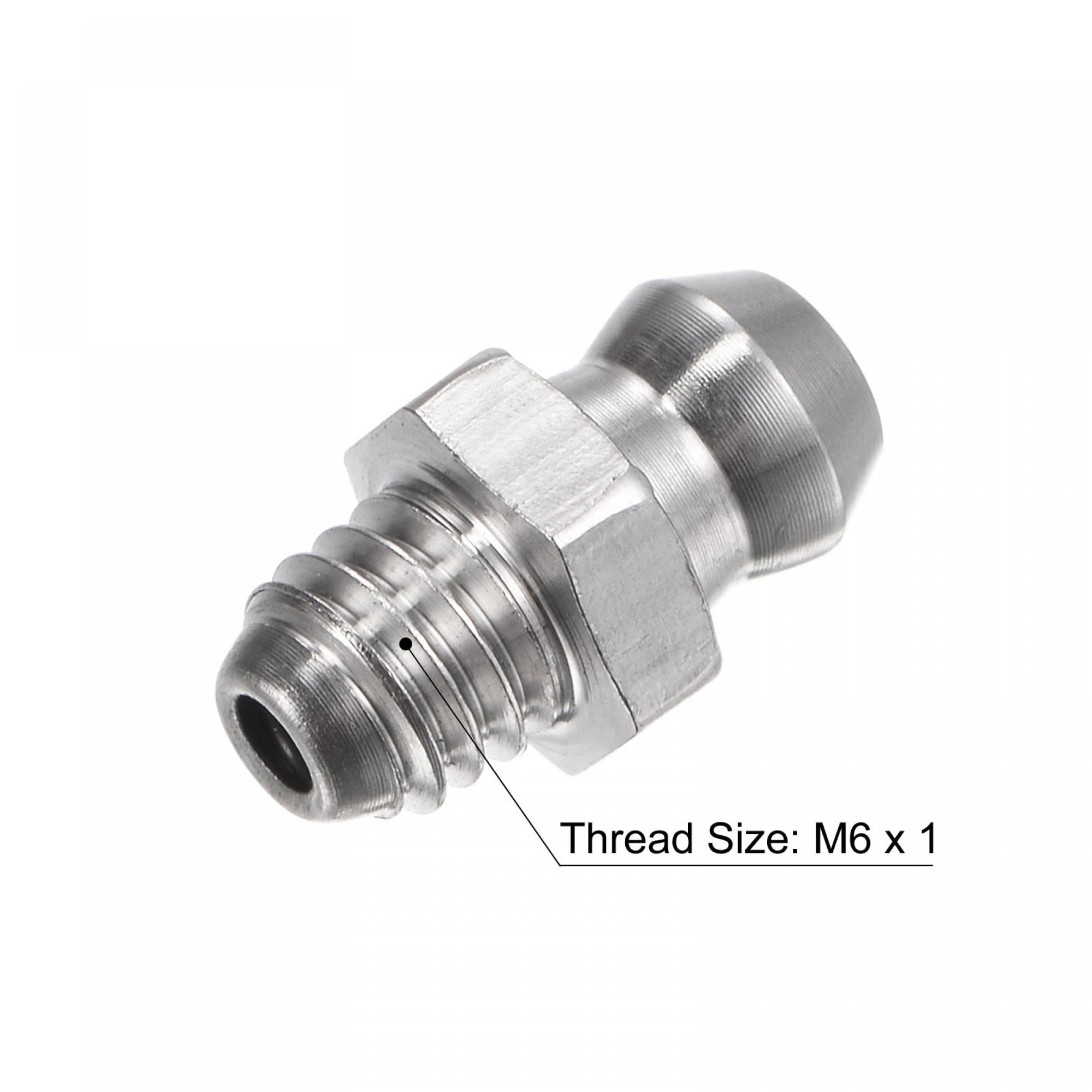 10 PIÈCES RACCORD à graisse hydraulique en acier inoxydable longue