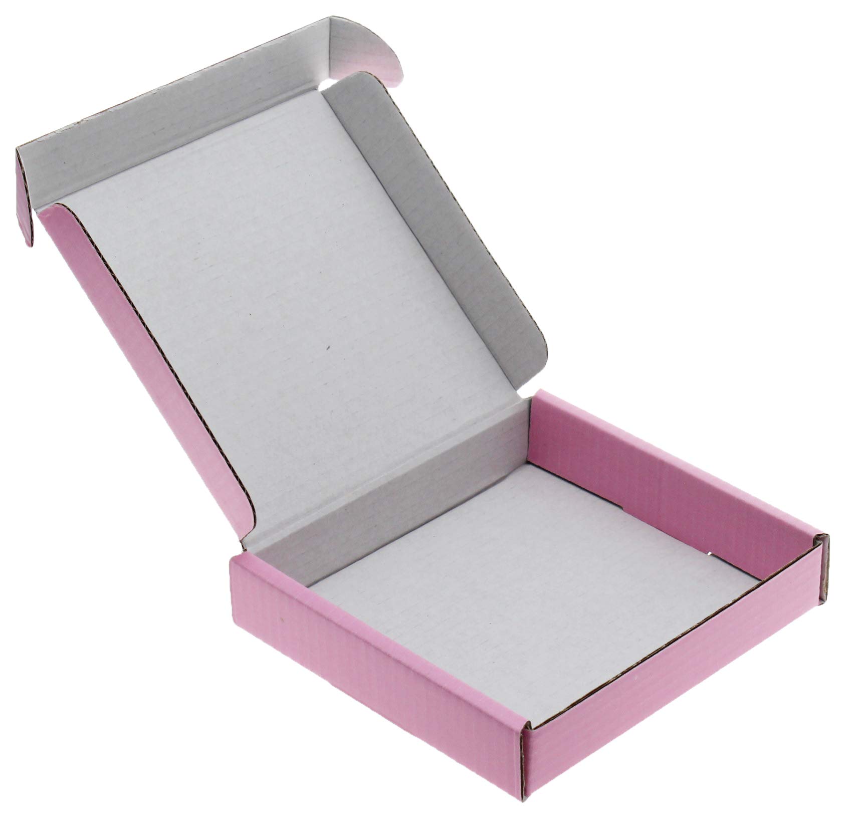 MEG4TEC Pack of 50 Satin Pink Mini C7 Pip Boxes - Large Letter Cardboard Shipping Boxes (10cm x 10cm x 2cm)