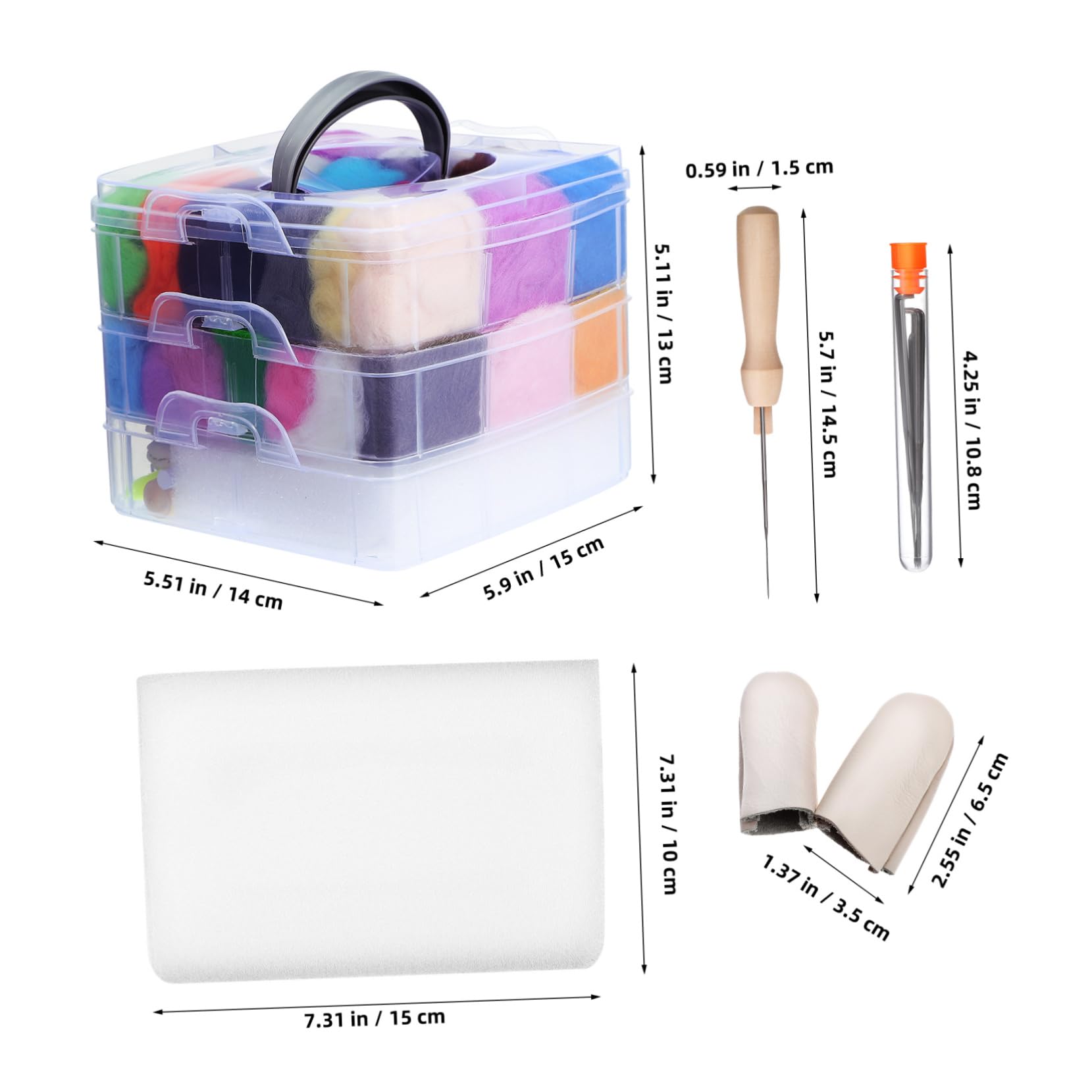 ARTIBETTER Wool Felting Kit for Beginners Needle Felting Set Wool Roving Tools Craft Kit for Adults