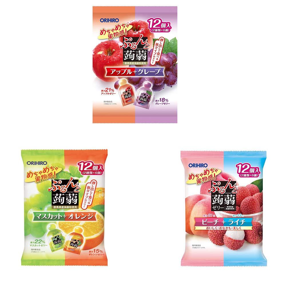 Buy Konjac jelly Assortment 8.5oz 3Types Japanese Pouch jelly