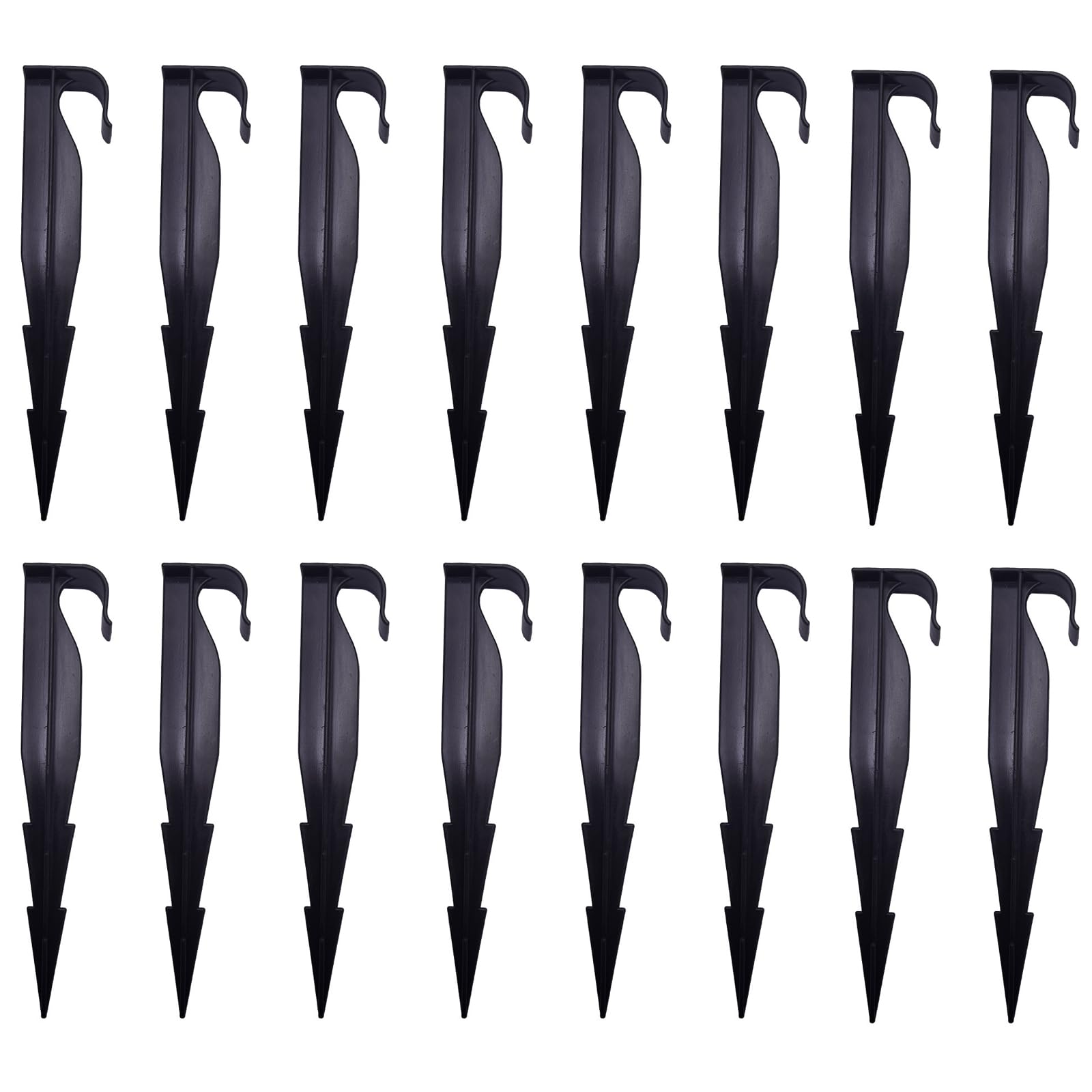 HOINCO 50 Pcs 16MM PE Irrigation Tubing Hold Down Anchor Stakes,Irrigation Drip Hose Stakes, for Plant Support，Garden Ground Securing Hoses. (50)