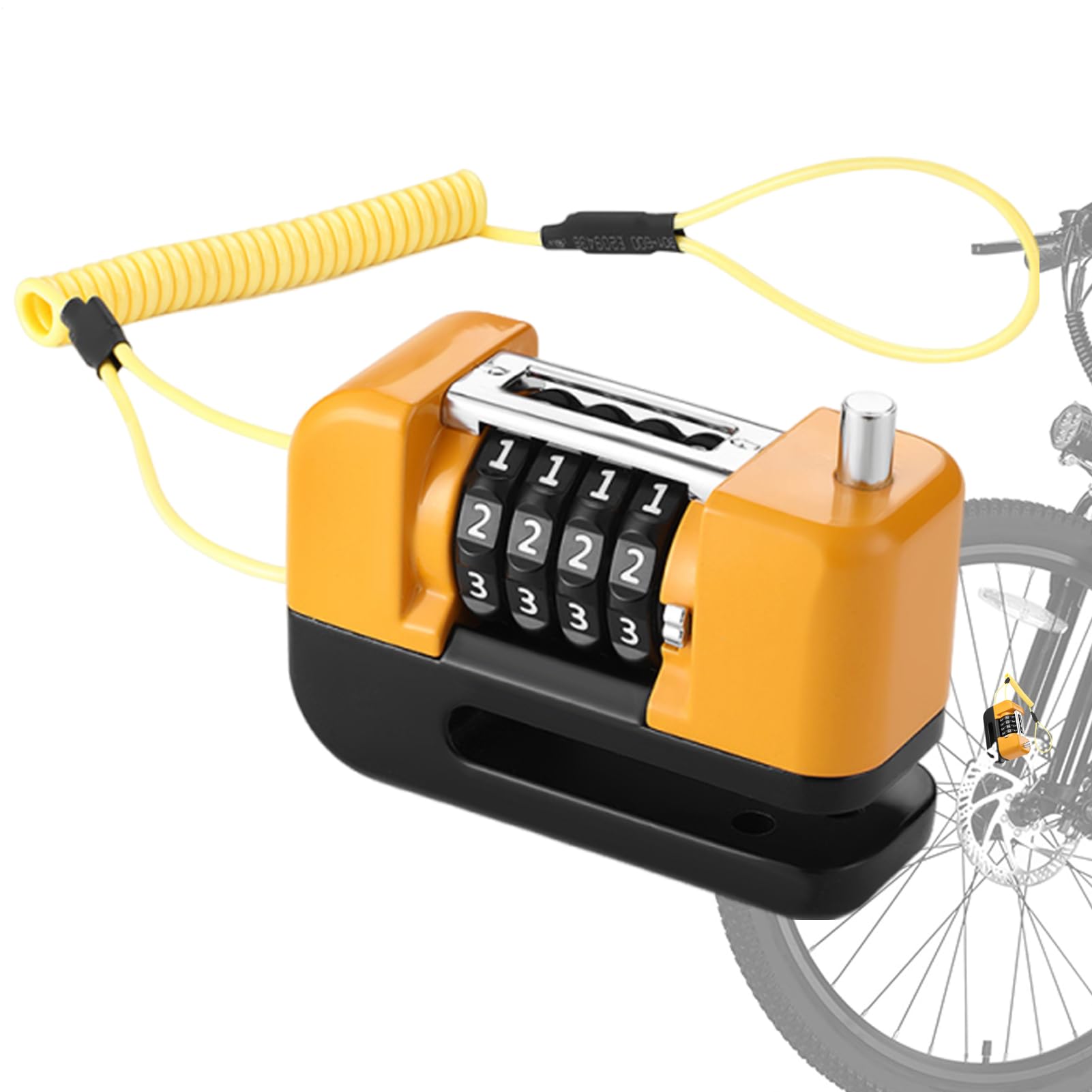 Antivol de roue de moto 4 chiffres pour bloquer le disque de frein contre le vol