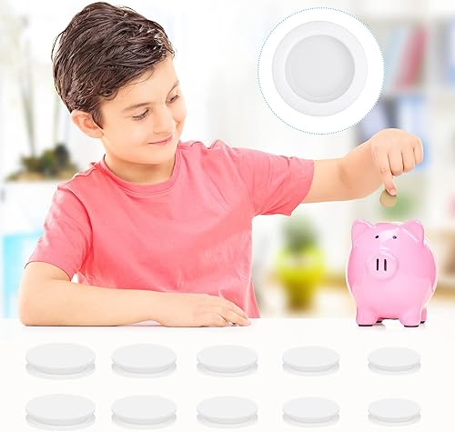 Miniatura 4 de Grevosea 20 piezas de enchufe de alcancía enchufe de caja de ahorro cubierta de tapón de alcancía blanca caja de ahorro de goma para caja de ahorro