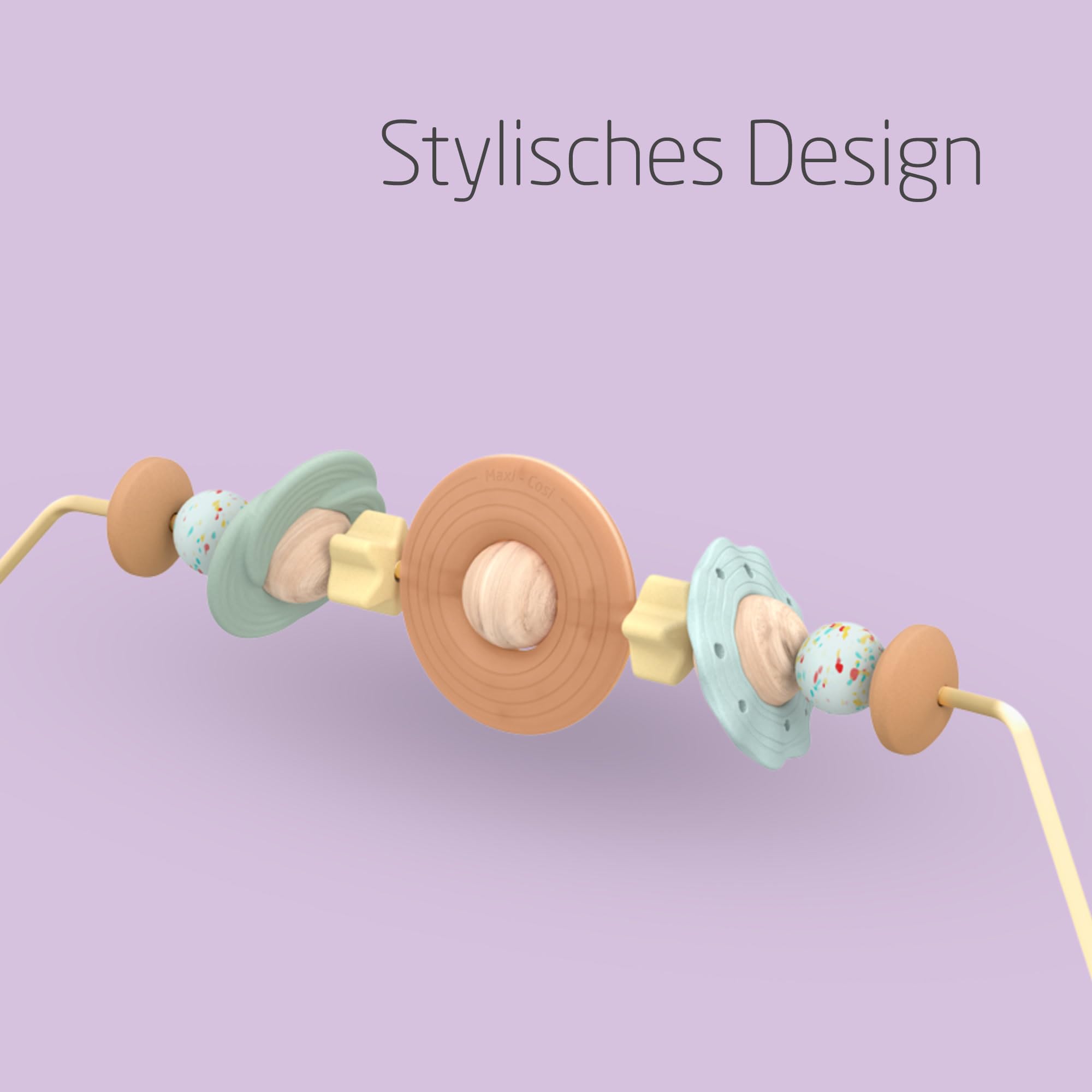 Maxi-Cosi Dove Baby-Spielbogen, Spielbogen Baby, Leicht zu befestigen, Babywippe Zubehör, Wippe Spielbogen, Baby Entwicklungshilfe, BPA-frei, Stylisches ansprechendes Design, Dove Babywippe kompatibel