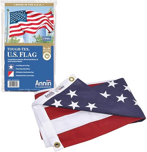 Miniatura 8 de Annin tough-tex tela de poliéster bandera de reemplazo vientos 3 por 5 pies RojoBlancoAzul