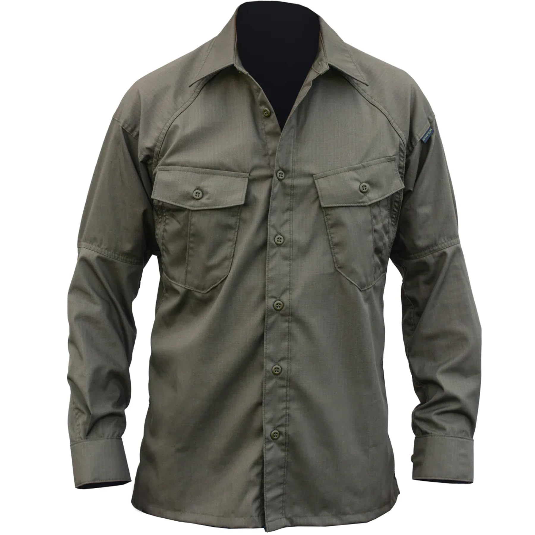 Men's LWV Long Sleeve Vented Shirt - Breathable Durable Rip Stop Athletic Versatile Button Down with Chest Pockets