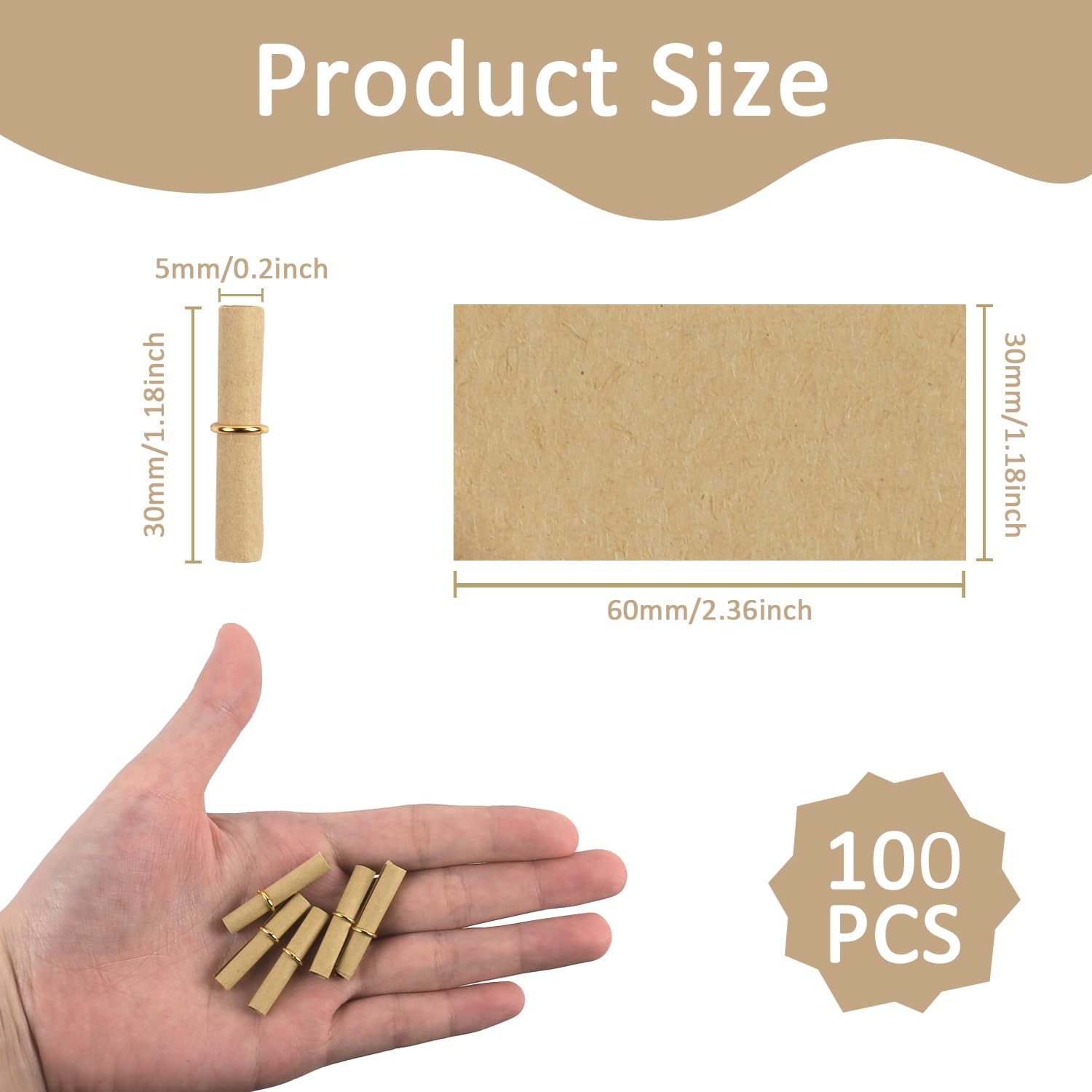 400 Pcs Mini Rouleaux Papier Message 6x2cm - Parchemins Cadeaux Anniversaire Mariage Décoration Fête