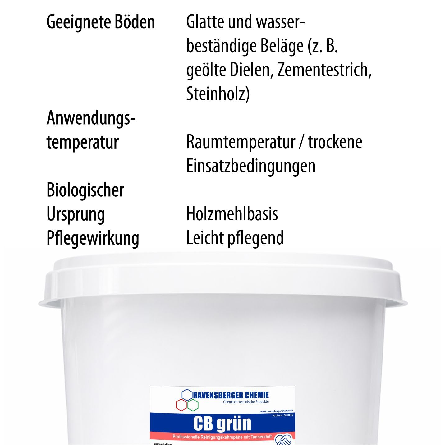 CB Grün - Industriekehrspäne Tannenduft 25 kg – staubbindende Kehrspäne für Werkstatt, Lager, Industriehallen & Garagen – bindet Staub, Schmutz & Feuchtigkeit