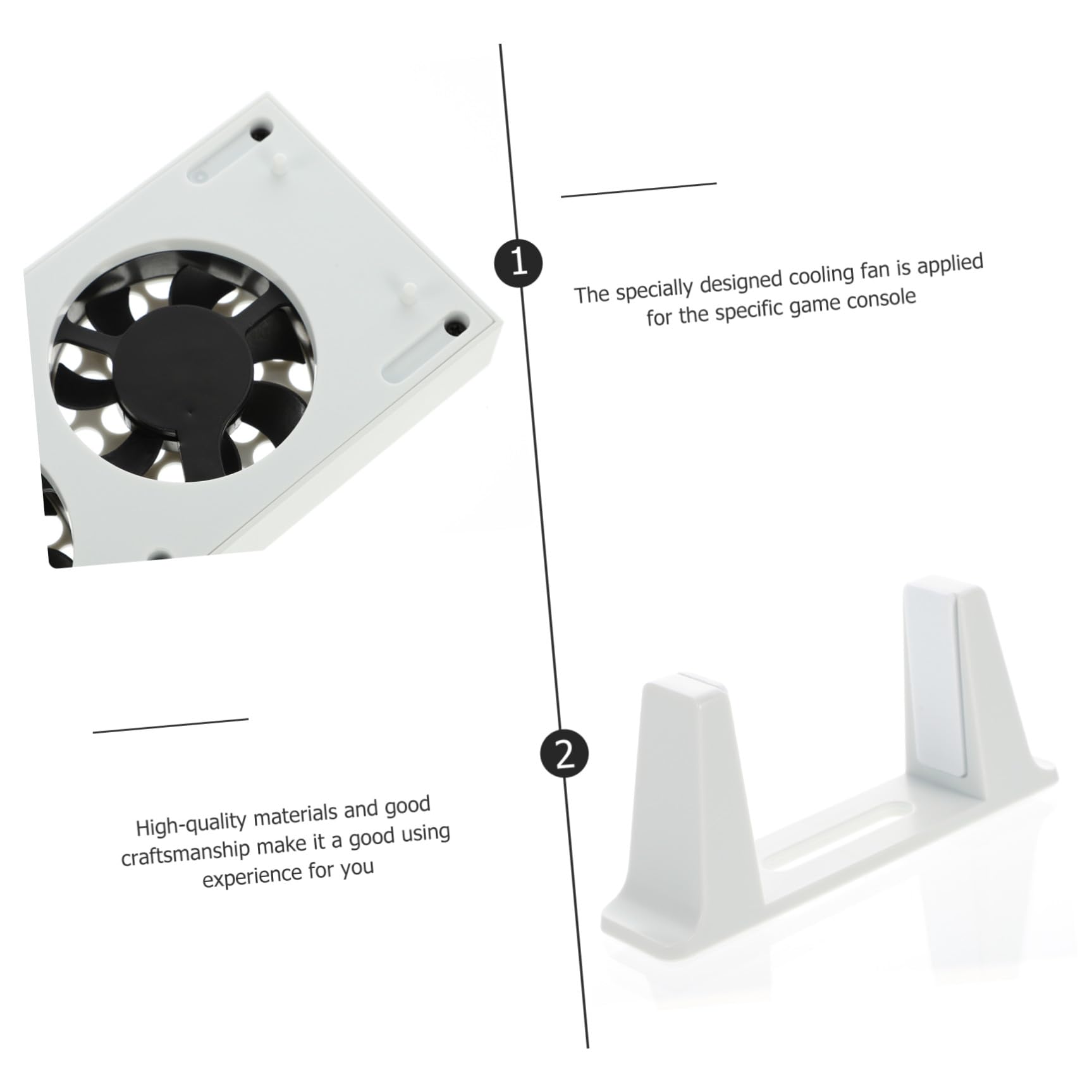 Holibanna Soporte Vertical Material Abs para Ventilador de Enfriamiento con 3 Velocidades Ajustables y Función de Retención Inteligente para Refrigeración en Computadora