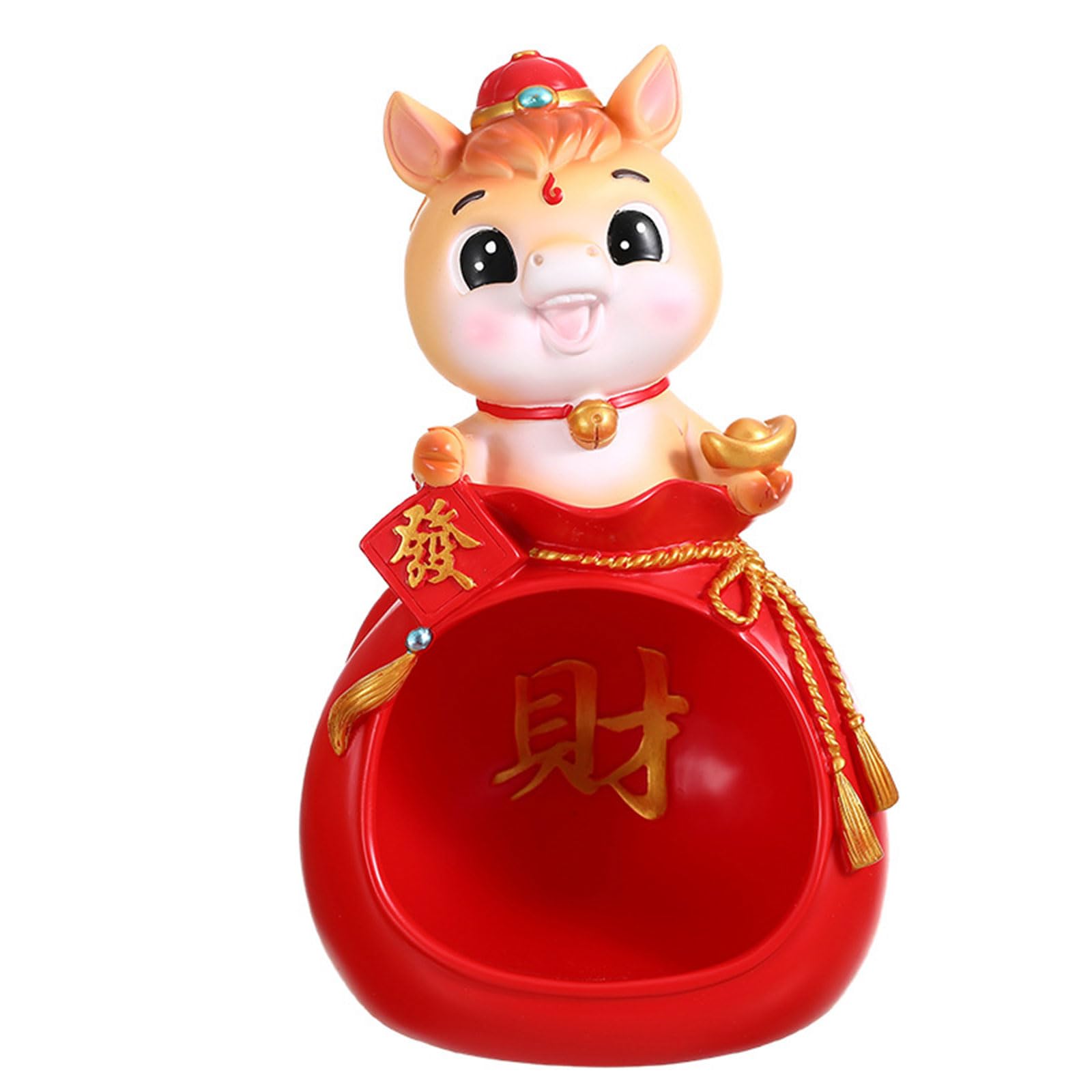 Msioytog Culture Horse Entryway Storage Tray Small Items Holder Optional Theme for Home Decoration Resin Metal Tray