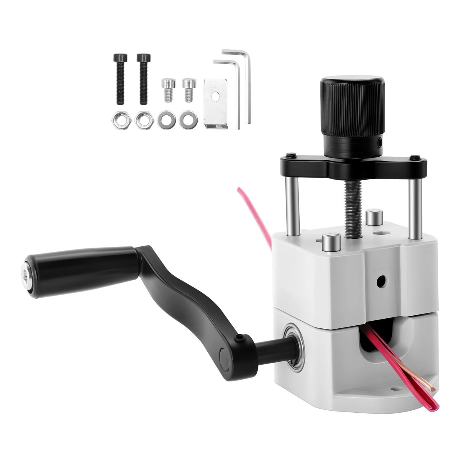 Wire Stripper, Manual Wire Stripping Machine 0.06-1in Portable Copper Stripper, Hand Crank Drill Powered