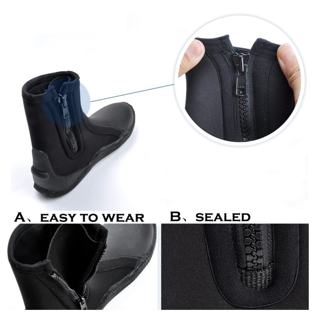 Bottes De Plongée / Palmes Néoprène 5mm Avec Fermeture éclair - Taille 37 à 44 - Unisexe - Neuf