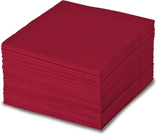 Miniatura 2 de Servilletas de cóctel color granate, 3 capas, 80 unidades, servilletas de papel desechables para cóctel, servilletas de cena para cumpleaños,