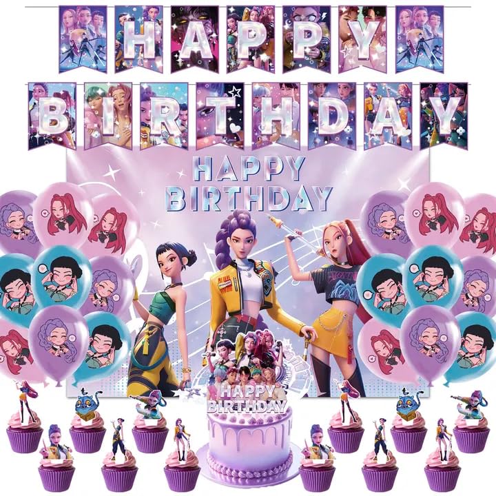 Set de Decoración para Fiestas de Cumpleaños 45 piezas KP Dem