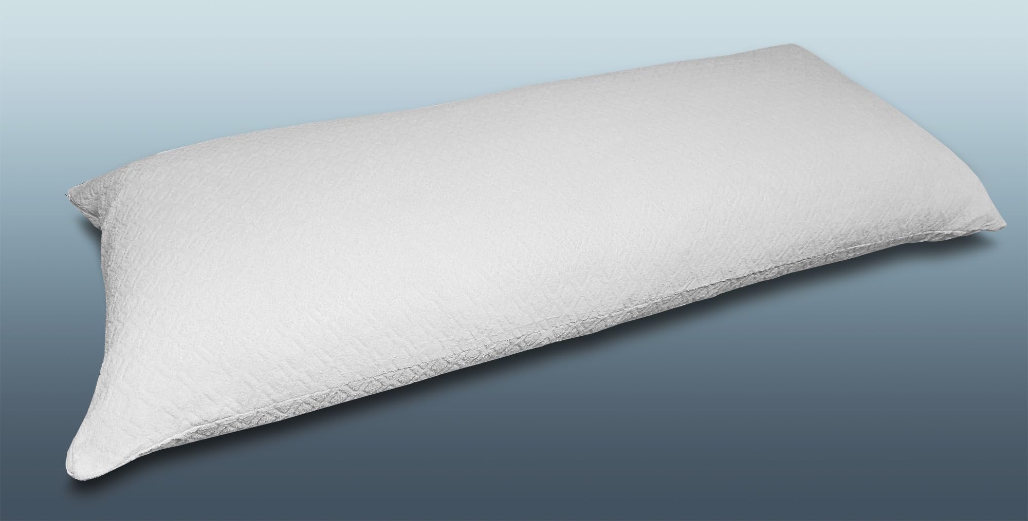 Cuscino Guanciale per Letto Una Piazza e Mezza 120x50 cm con Fodera Copriguanciale in Spugna, Imbottitura in Poliestere, Altezza 12 cm