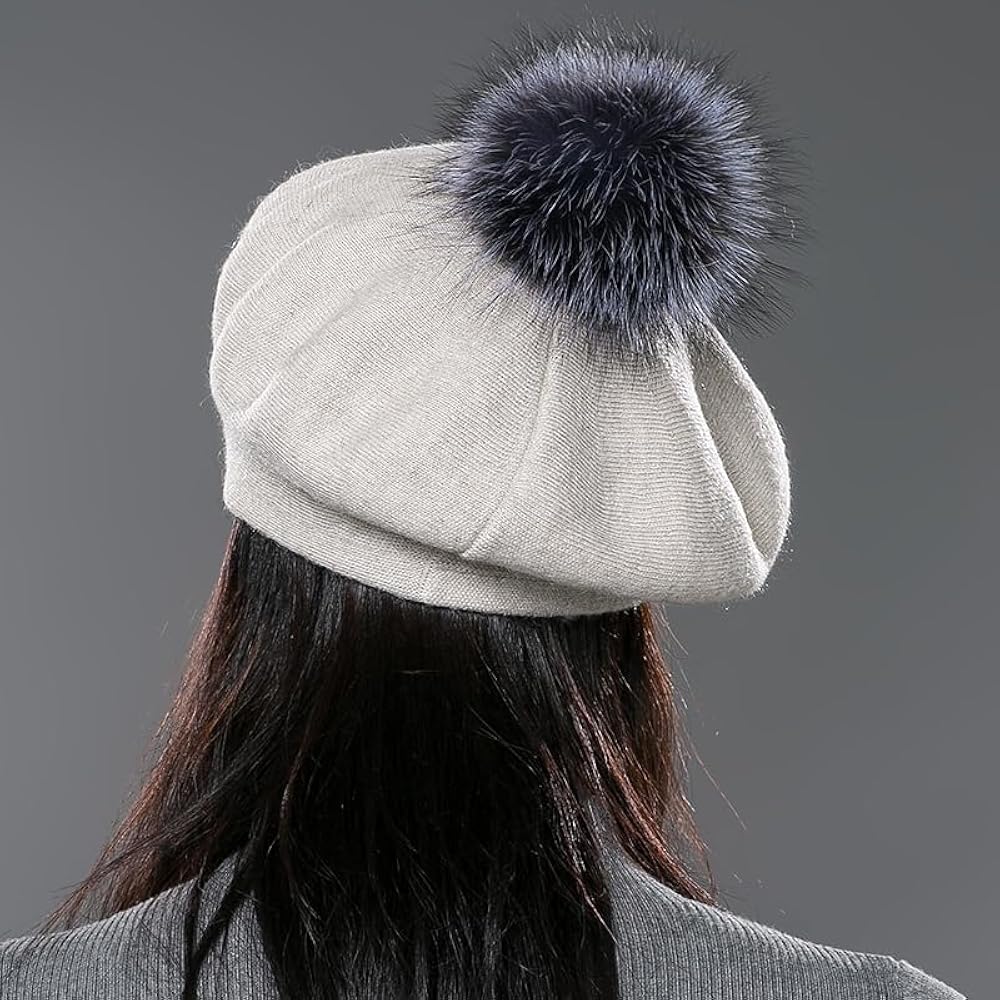 ENJOYFUR Womens Winter Beret Hat Knitted Beanie Cap Autumn Winter