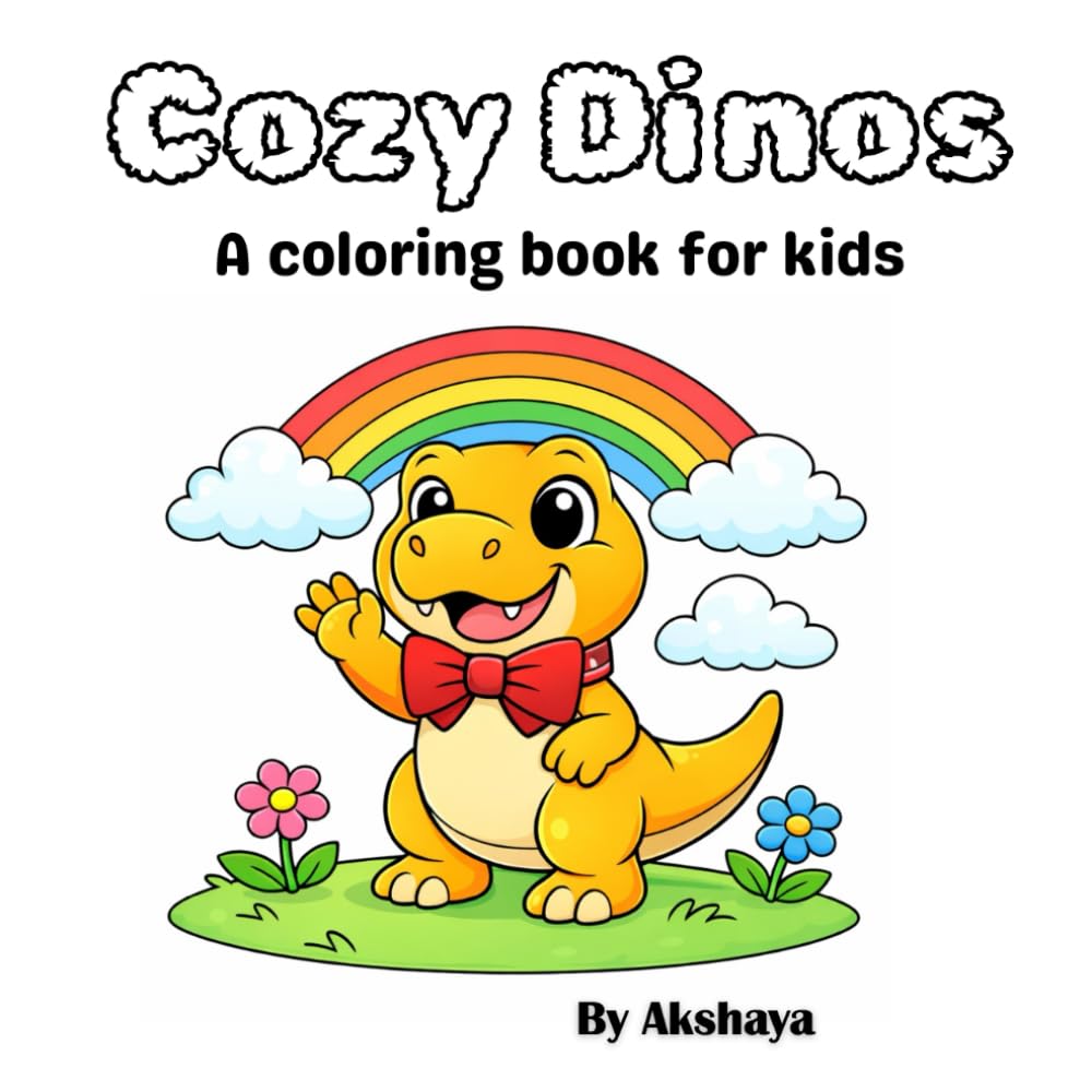 Cozy Dinos: A coloring book for kids