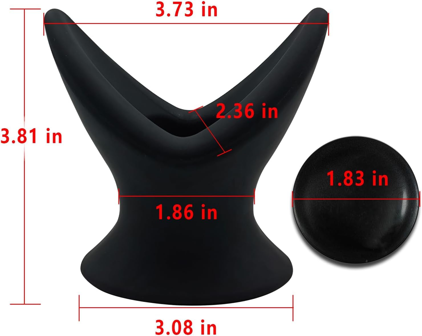Black Hollow Butt Plug, Silicone Butt Plug Anal Expander Vaginal Expander Anal Stretcher for Anal Trainer Anal Play, BDS Adult Sex Toys Anal Toys for Men & Women Gay Couples(M): L