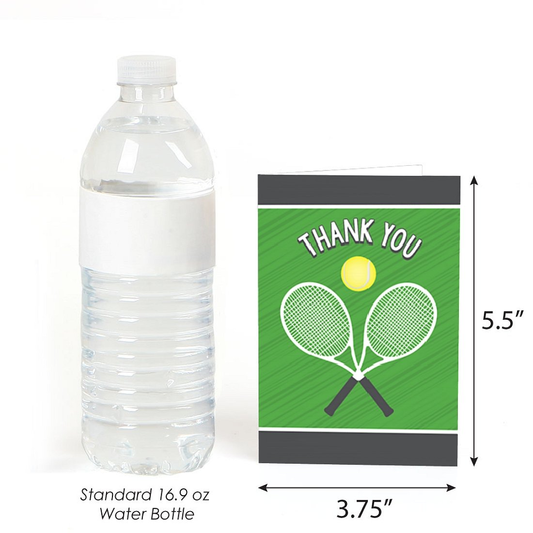 You Got Served - Tennis - Shaped Thank You Cards - Baby Shower Or