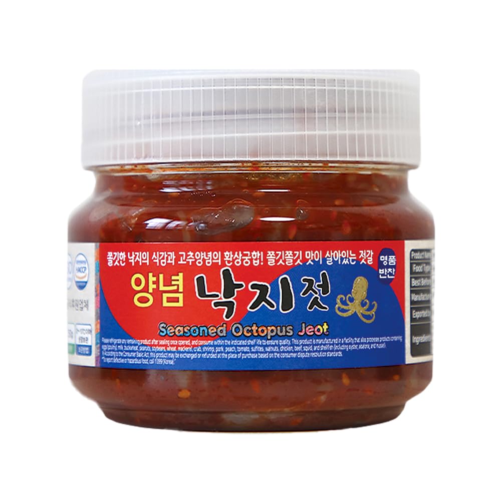 BarunJungdam Octopus Jeotgal | Korean Seasoned Baby Octopus | Spicy Fermented Seafood | Savory & Chewy Texture | Traditional Side Dish | 8.8oz (250g)