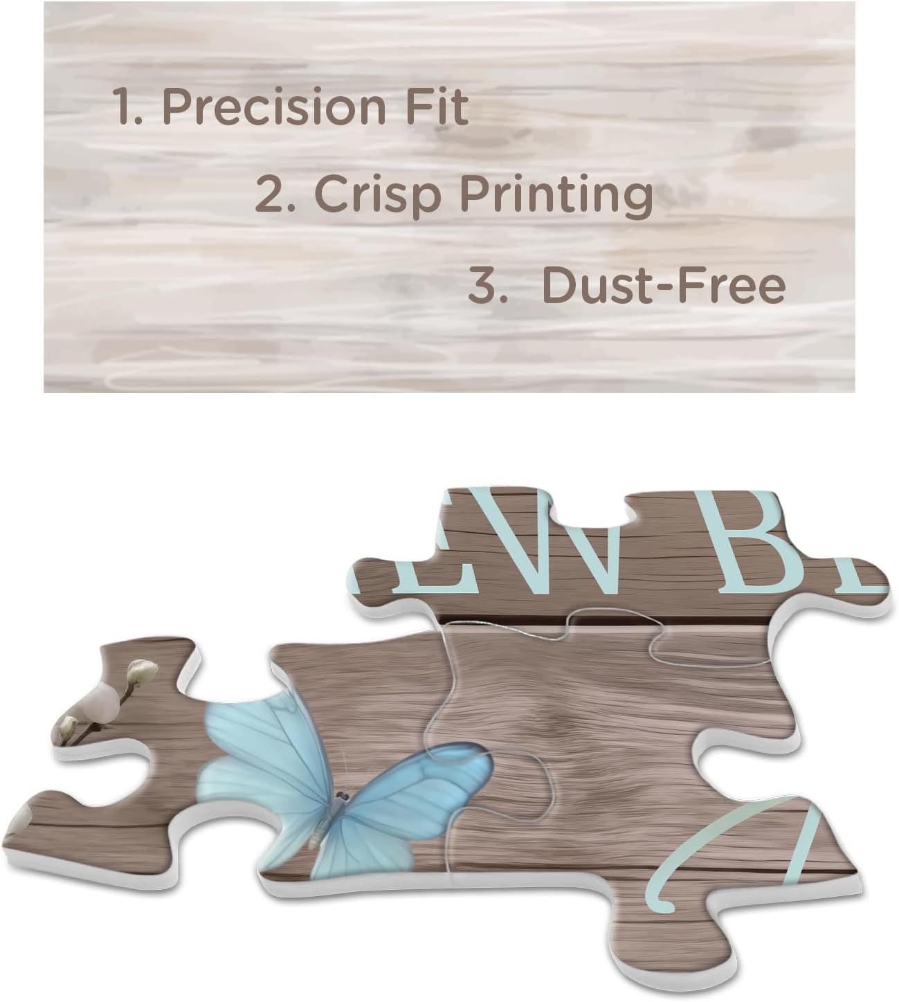 Christian Flower Butterfly Puzzles for Adults 1000 Pieces, Vintage Religious Bible Quote Jigsaw Puzzle, Inspirational Faith Catholic Scripture Puzzle