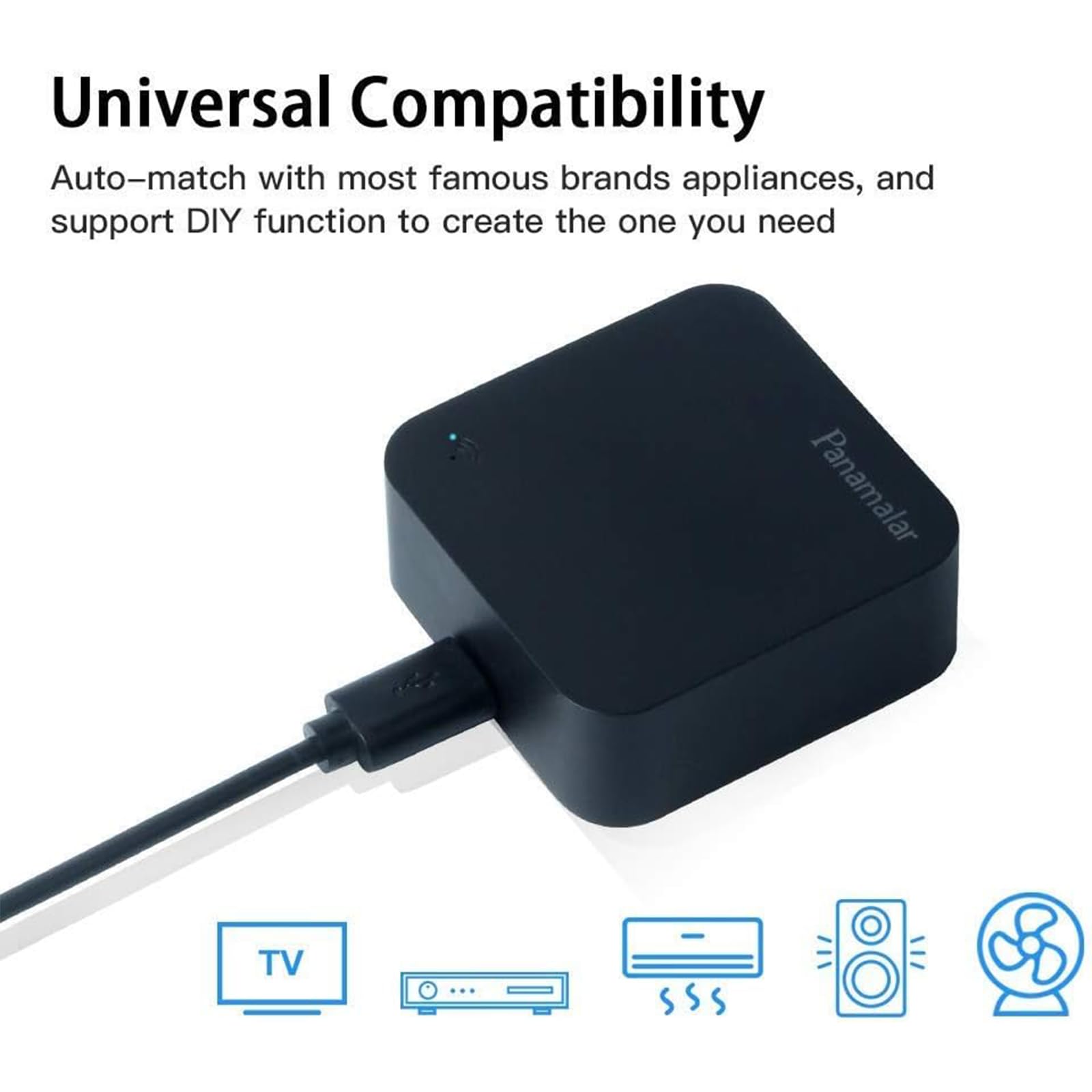 Pack de 4 télécommandes IR Smart, domotique Intelligente, télécommande WiFi sans Fil Hub Universel IR Compatible avec Alexa