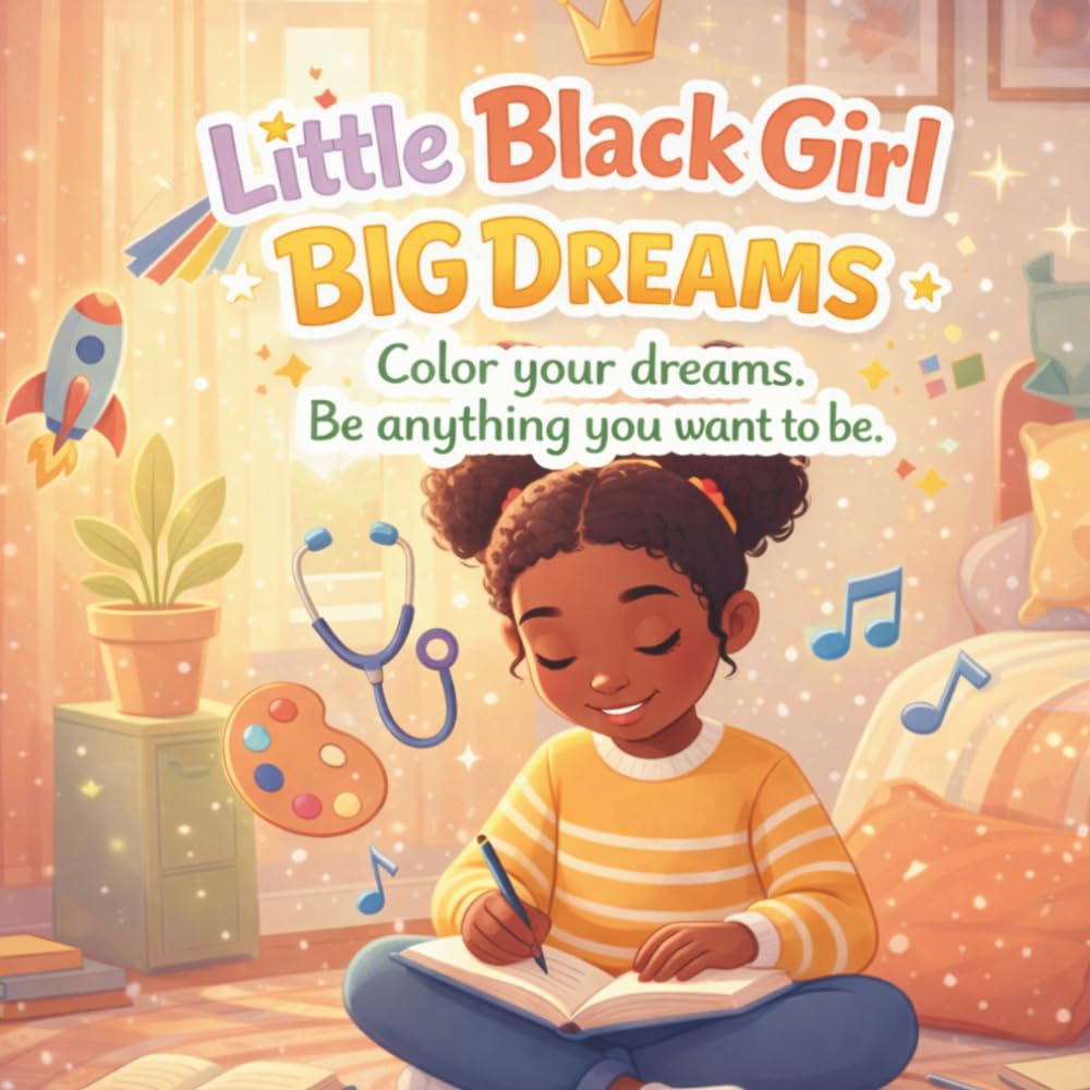 Little Black Girl Big Dreams: Color Your Dreams Be Anything You Want to Be