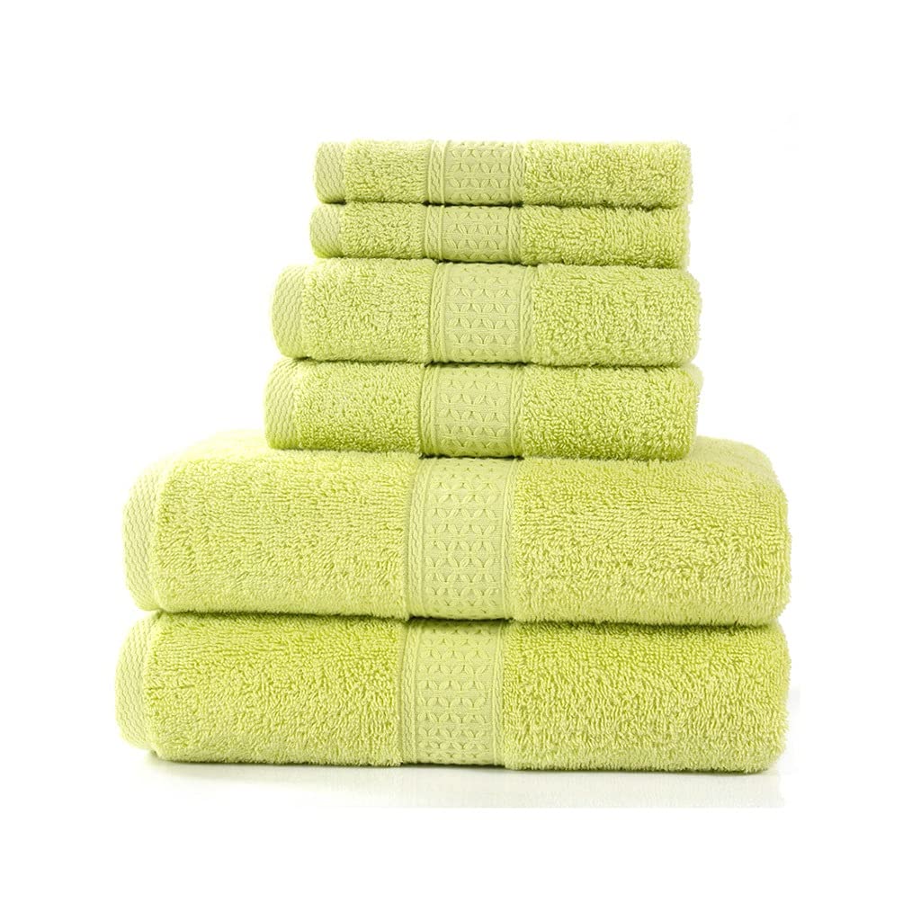 Bath Towel Set 2 Large Bath Towels 2 Hand Towels 2 Washcloths Hotel Soft Cotton Highly Absorbent Bathroom