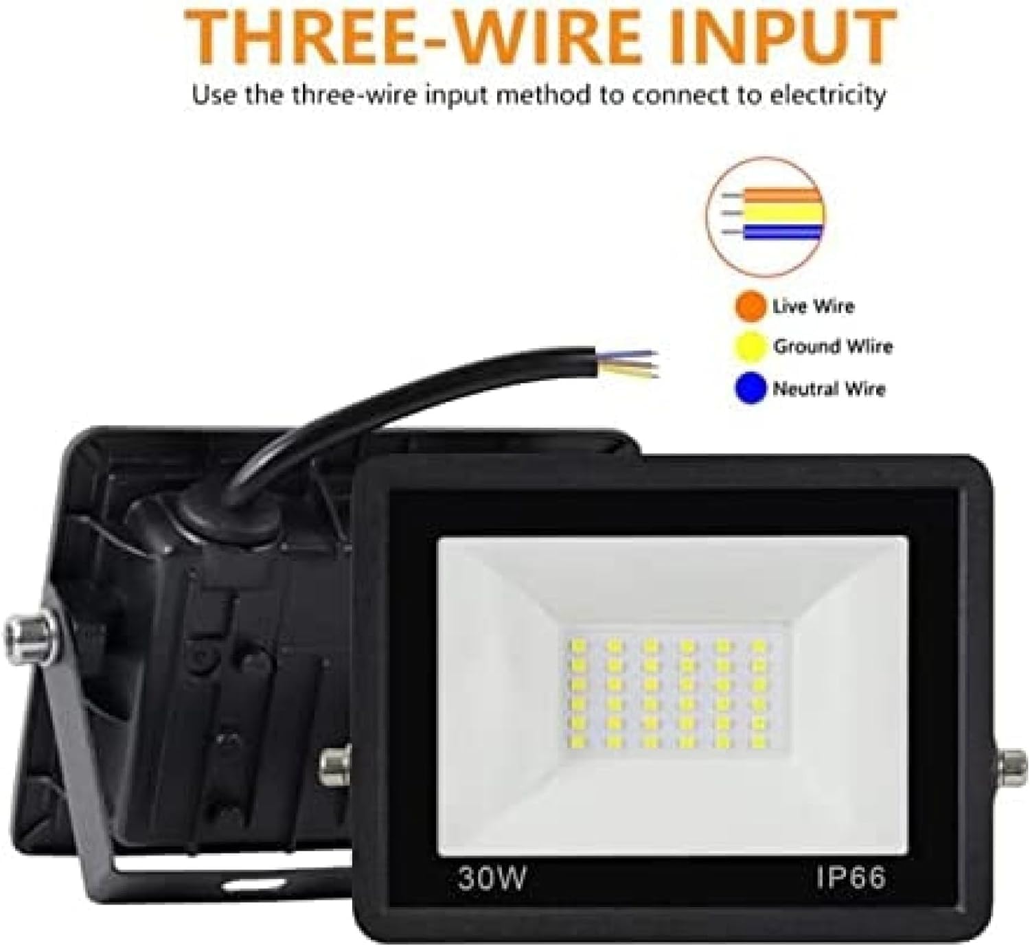 Reflektor LED z czujnikiem ruchu PIR, wodoodporny IP66, 10 W do 100 W, zewnętrzne oświetlenie indukcyjne