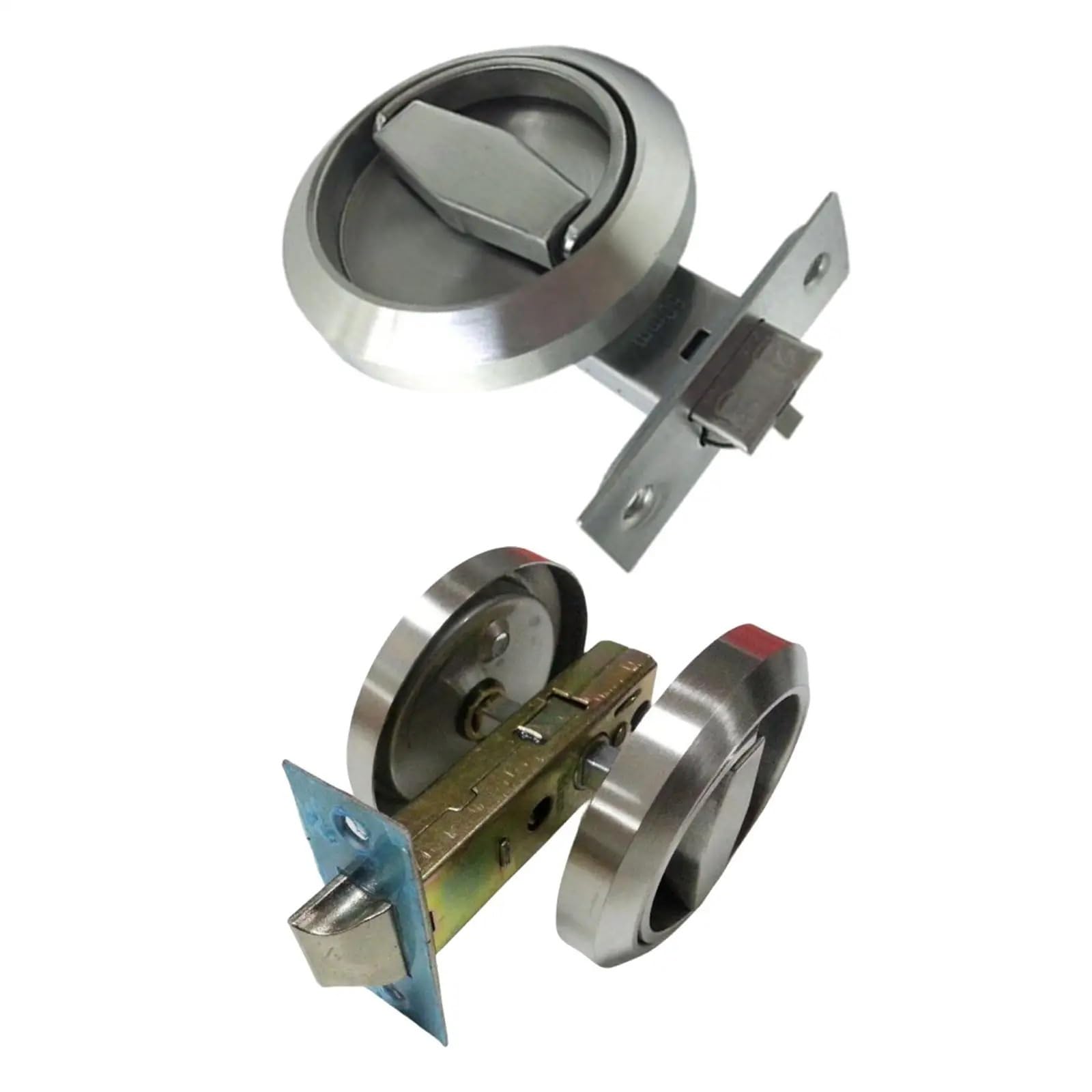 Yxinaer Double Sided Lock Round Recessed Door Lock Round Recessed Door Lock