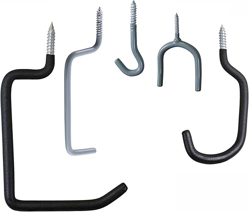 OHIY 20 ganchos de almacenamiento multiusos surtidos, 5 estilos x 4 unidades, acabado recubierto de vinilo