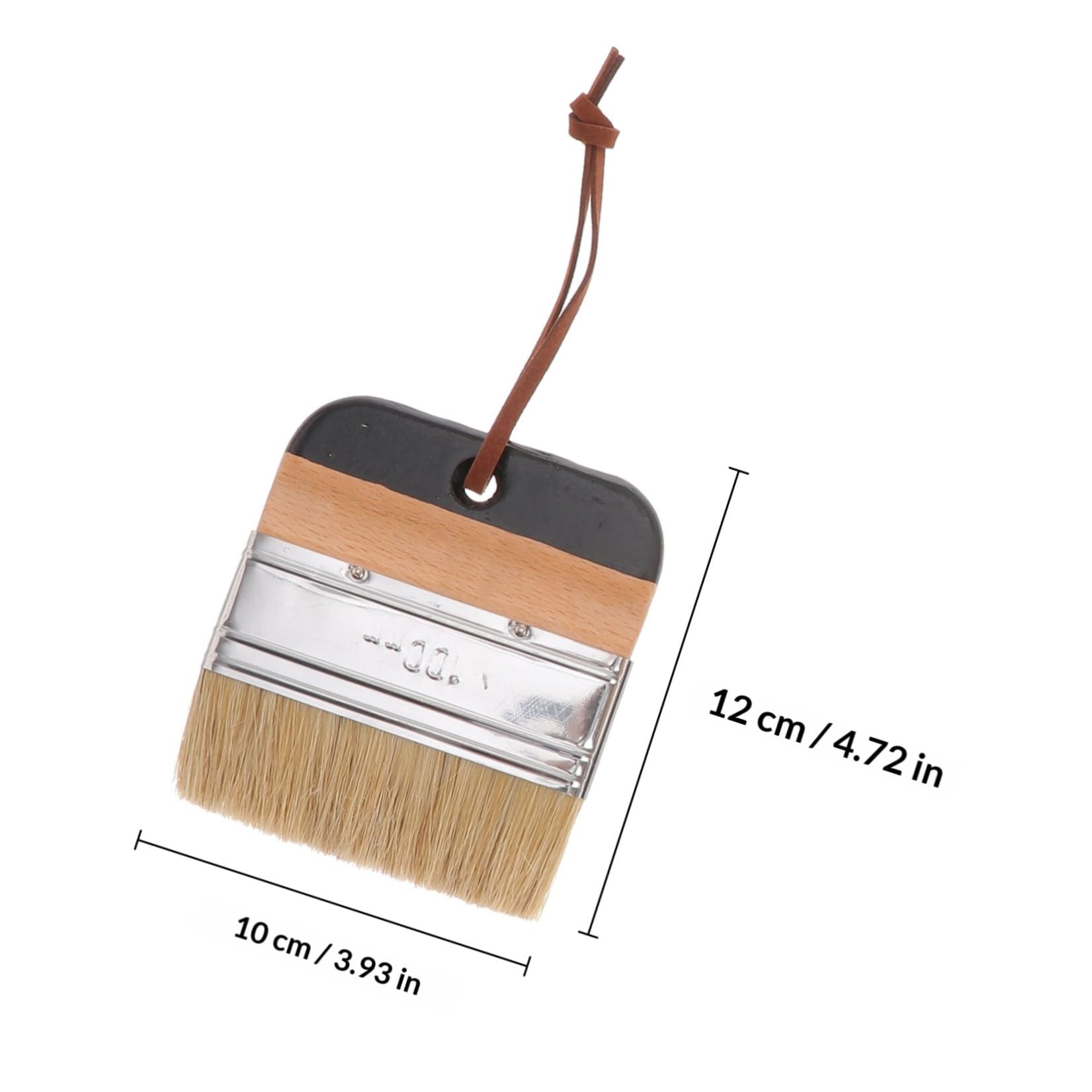 Set de Pinceaux Peinture à Poils de Sanglier Lot de 5 Bois, Brosse Ronde pour Peinture à l'huile, pour Plafonds et Meubles