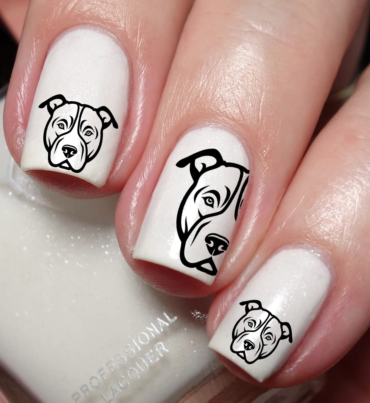 Pitbull Dog Nail Art Decal Sticker