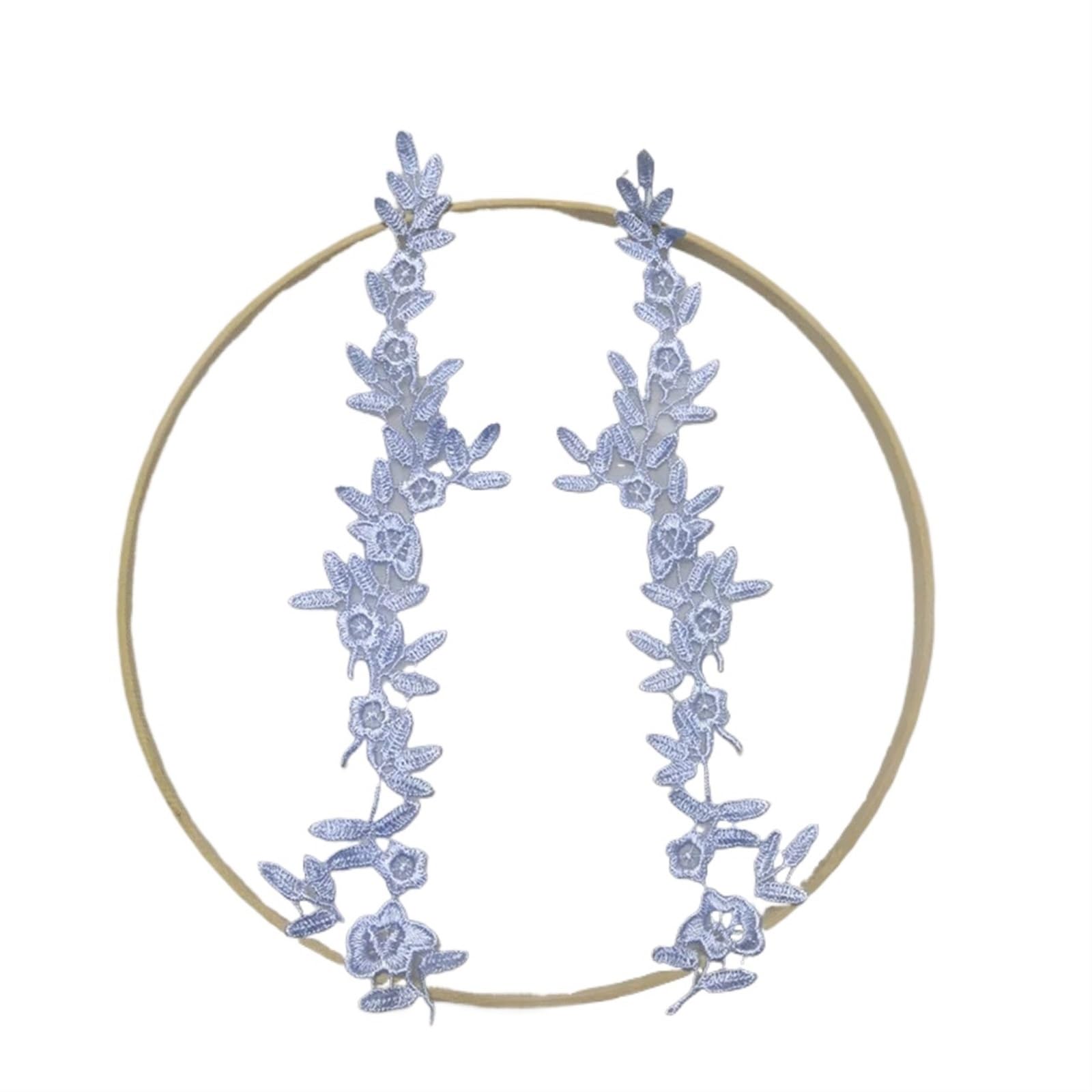 Applique de dentelle brodée 3D aux détails raffinés pour encolure