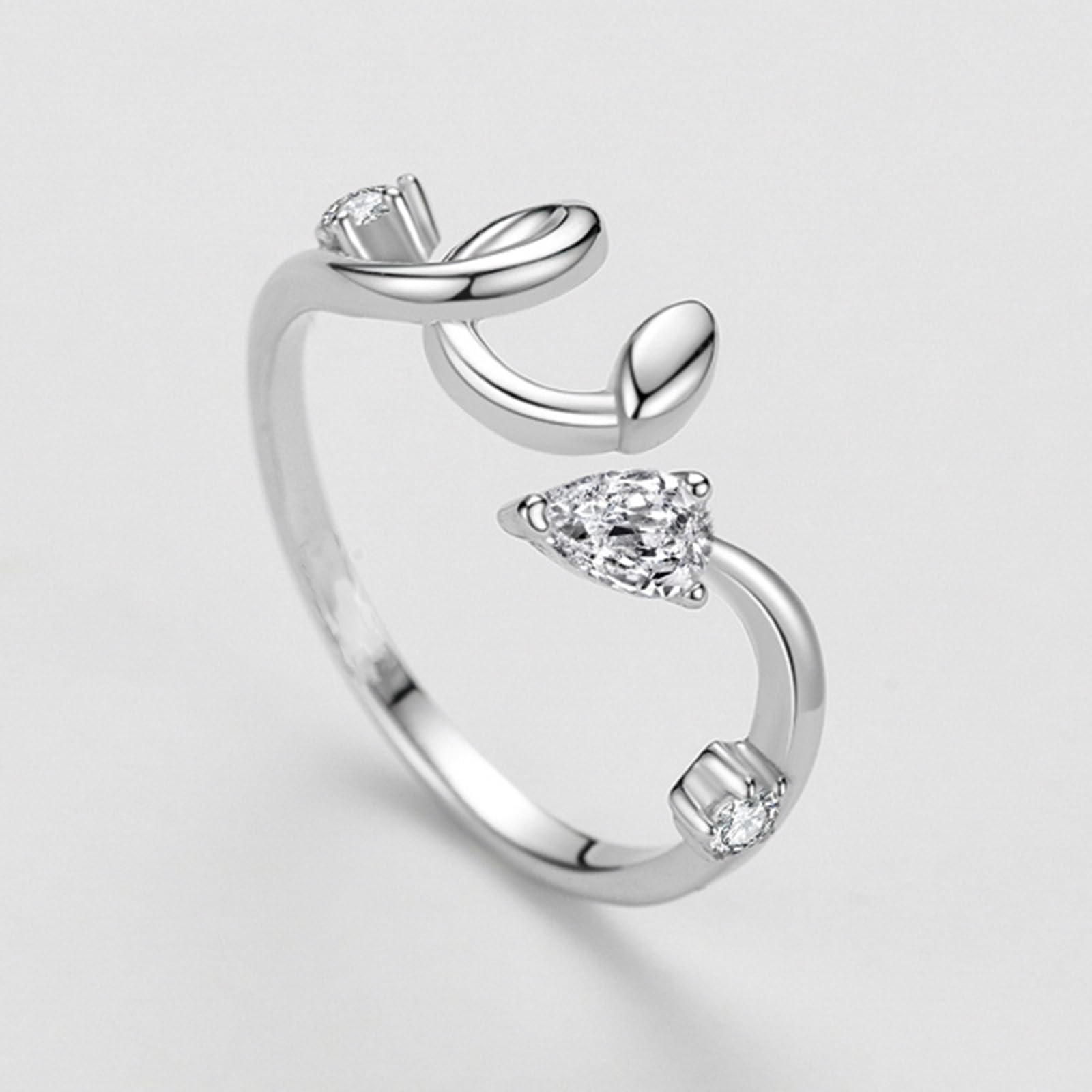 Anillo de oro para mujer, oro blanco, alianzas únicas con diamante cultivado en laboratorio, anillos de boda, elegantes anillos de oro real para mujer